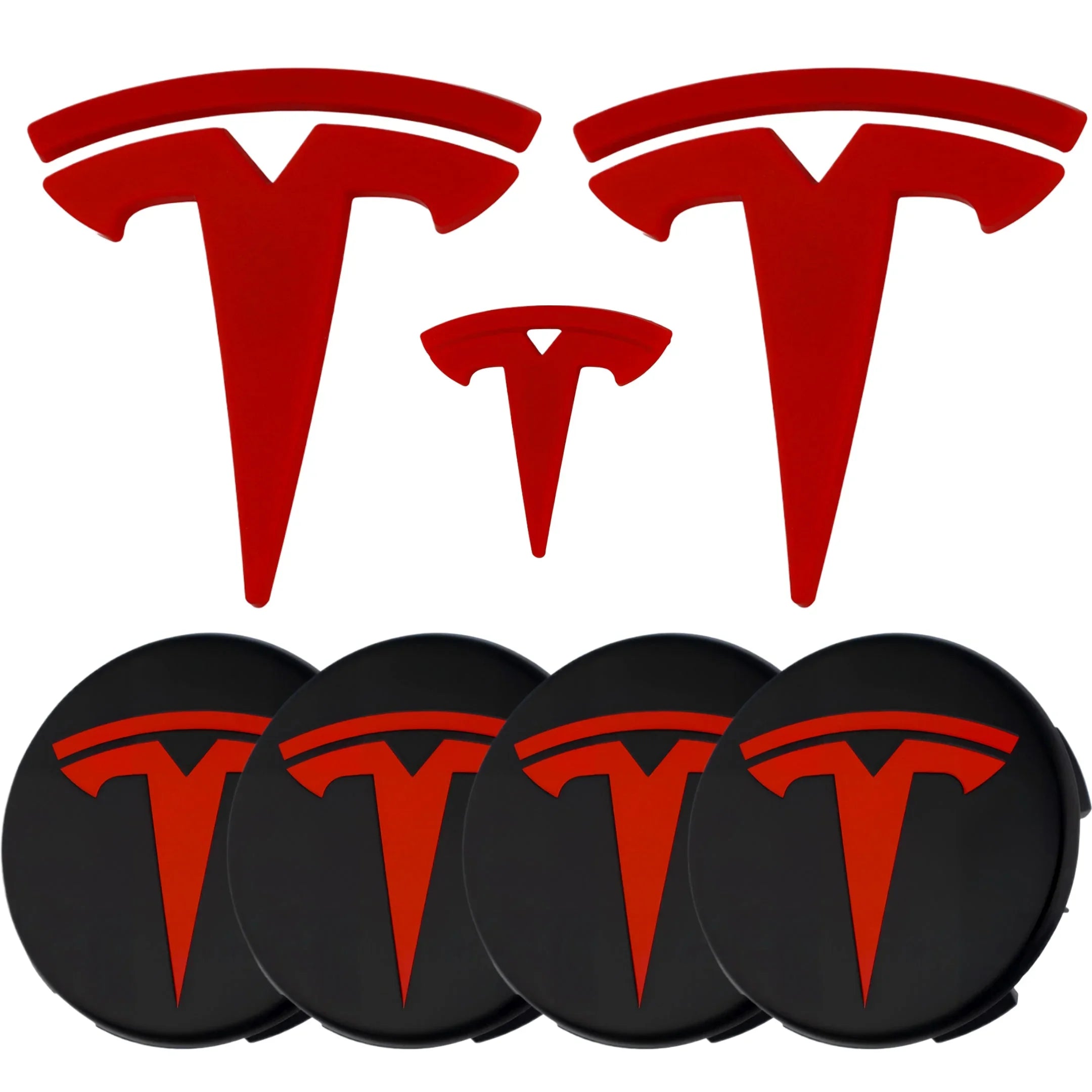 Tesla Emblem Overlay | Klassisches Rot