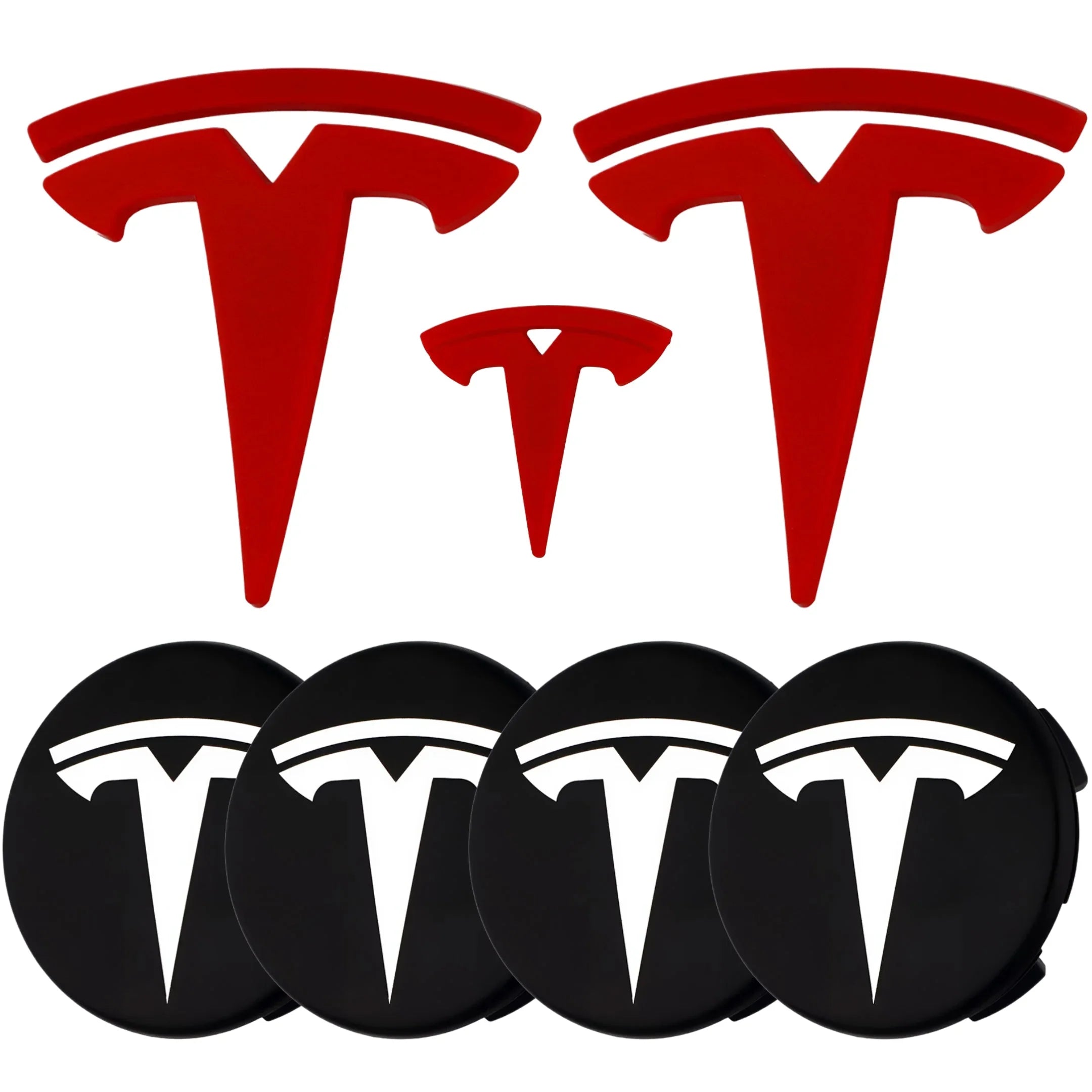 Tesla Emblem Overlay | Klassisches Rot