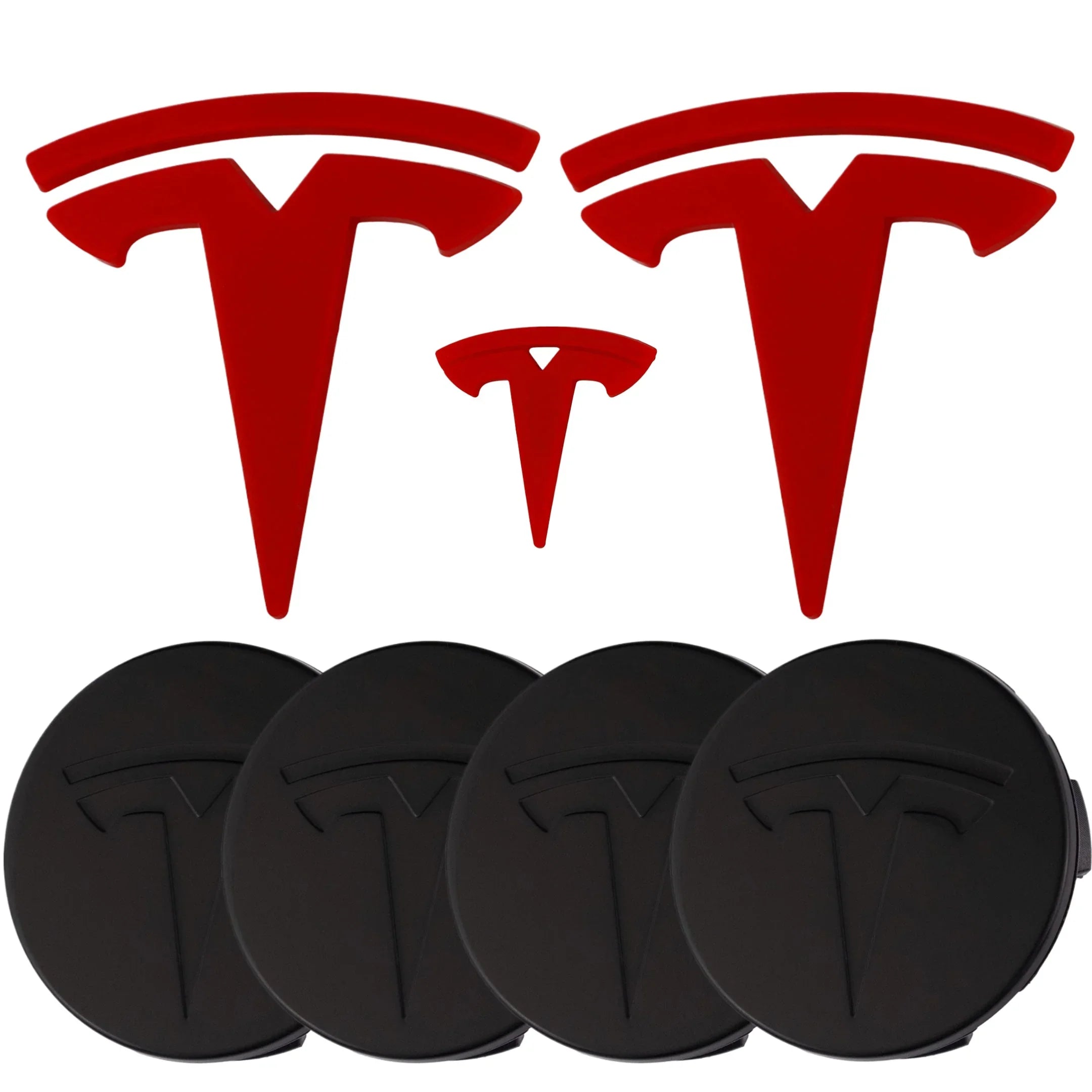 Tesla Emblem Overlay | Klassisches Rot