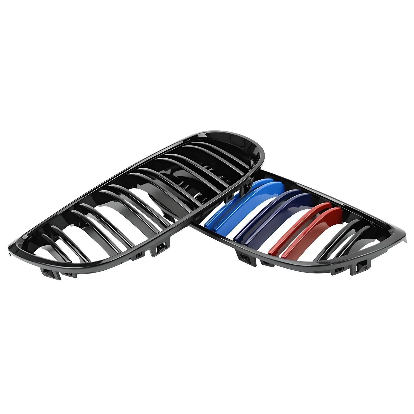 BMW M Kidney Grille Front Gloss Black with M Stripe Trim Compatible with BMW F30 F31