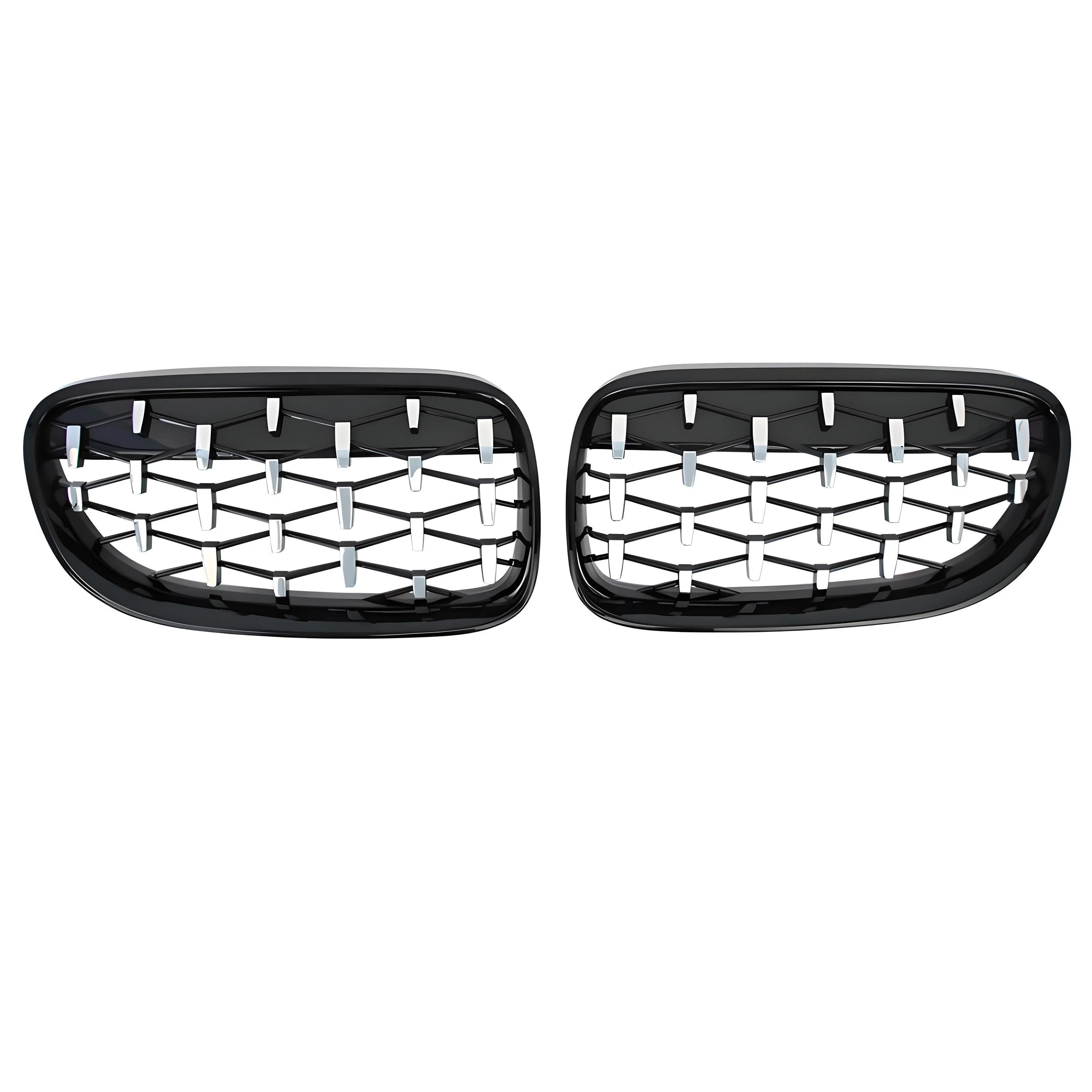 BMW Kidney Grille – Gloss Black Chrome – Compatible with BMW 1 Series F20 F21 – Front