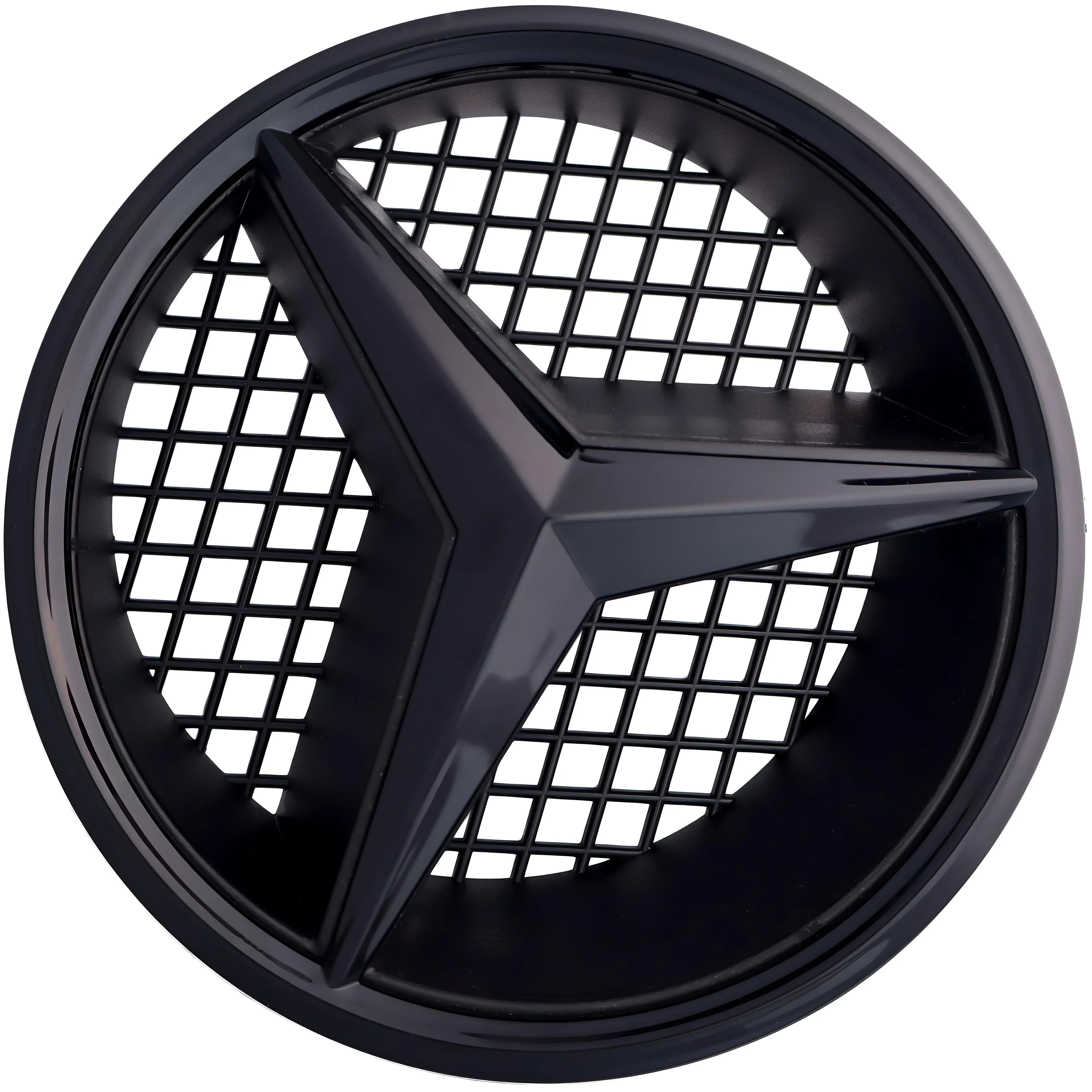 Mercedes Grille Emblem | Gloss Black - Grid Style - Aftermarket - The Zenara Shop