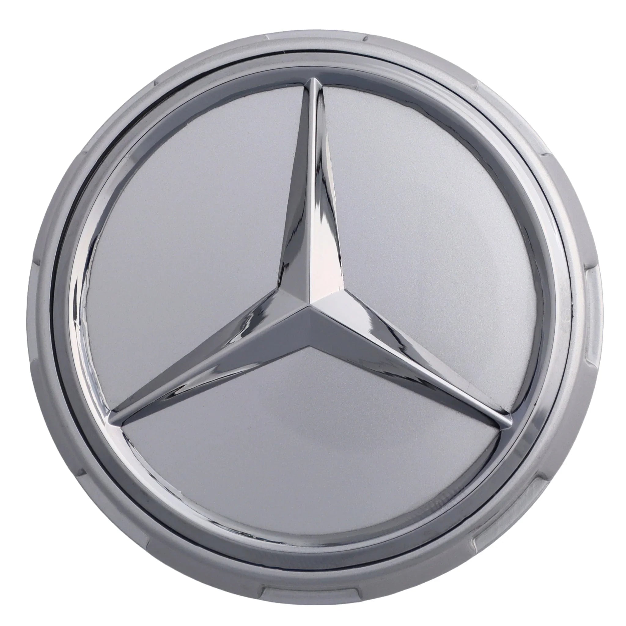 Mercedes Elevated Hub Caps | Platinum Silver - Aftermarket - The Zenara Shop
