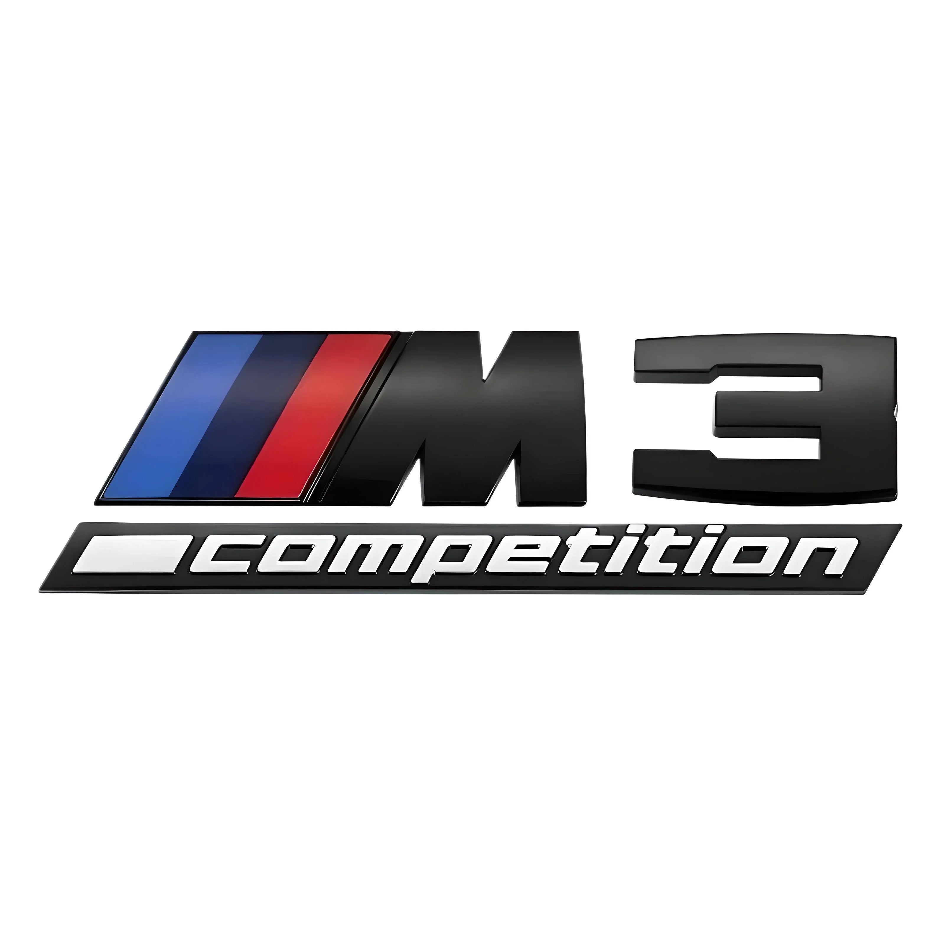 BMW M3 Competition Emblem – Black Chrome – Compatible with BMW M3 – Exterior