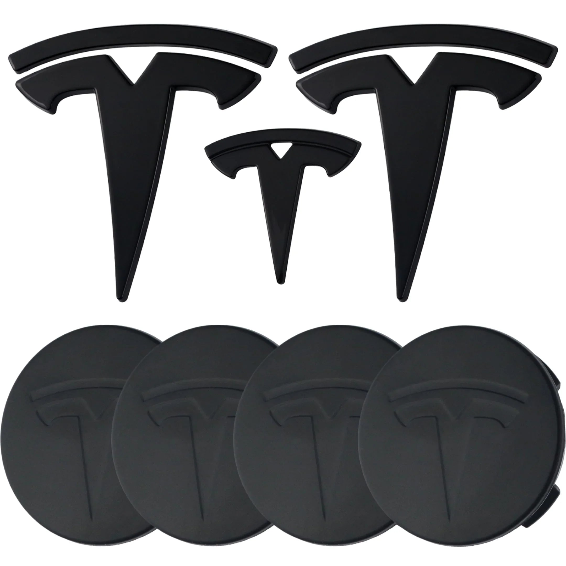 Tesla Emblem Overlay | Gloss Black
