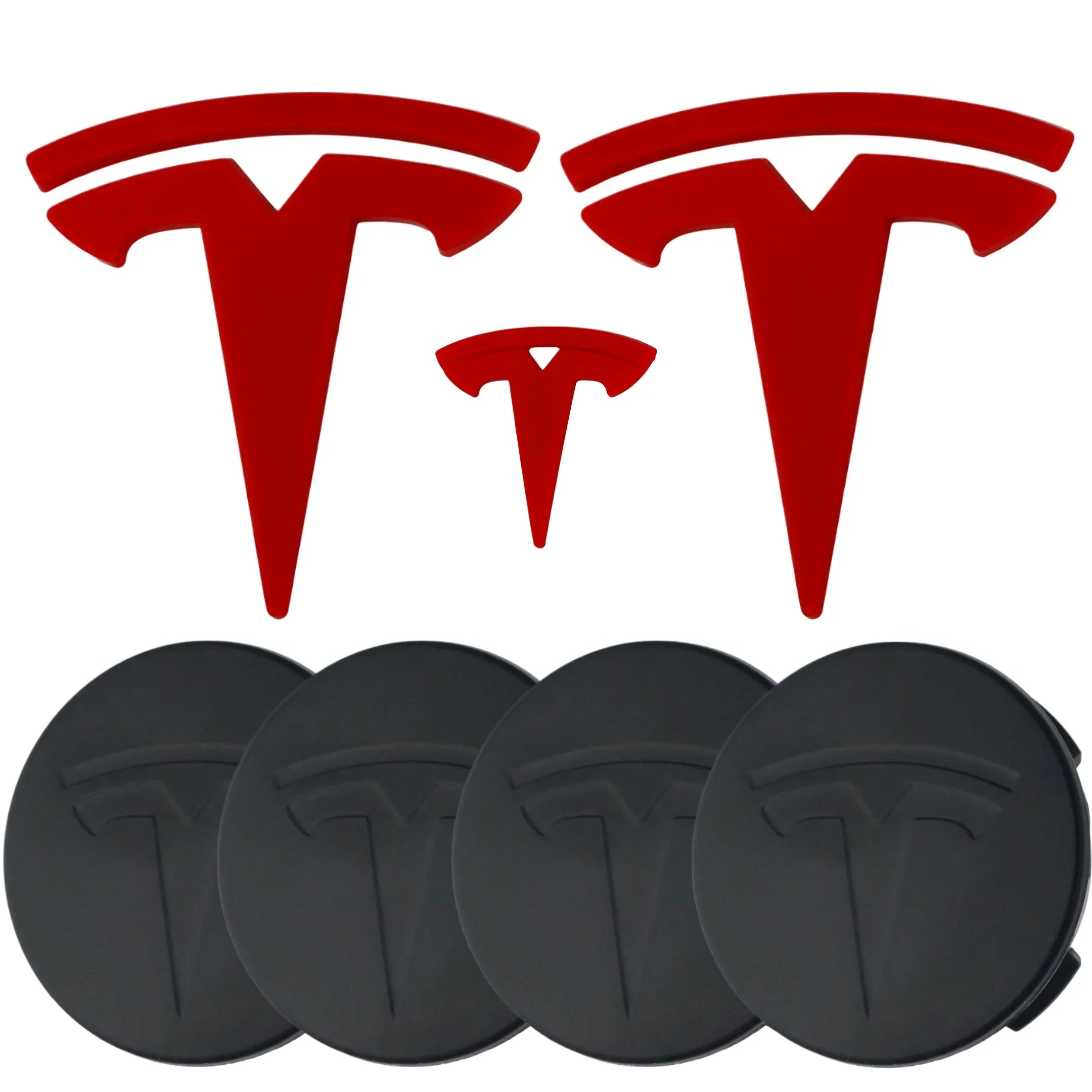 Tesla Emblem Overlay | Klassisches Rot