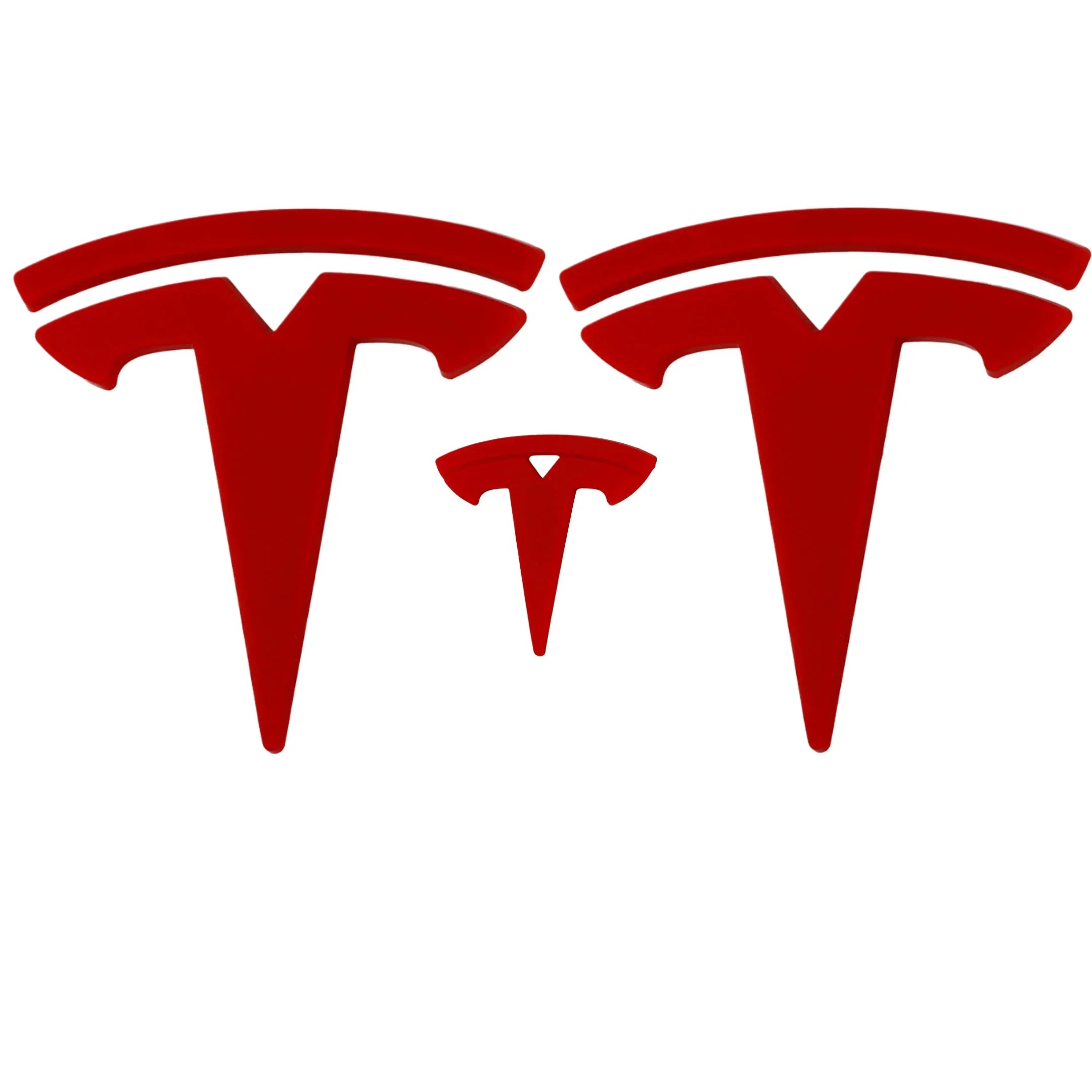Tesla Emblem Overlay | Klassisches Rot