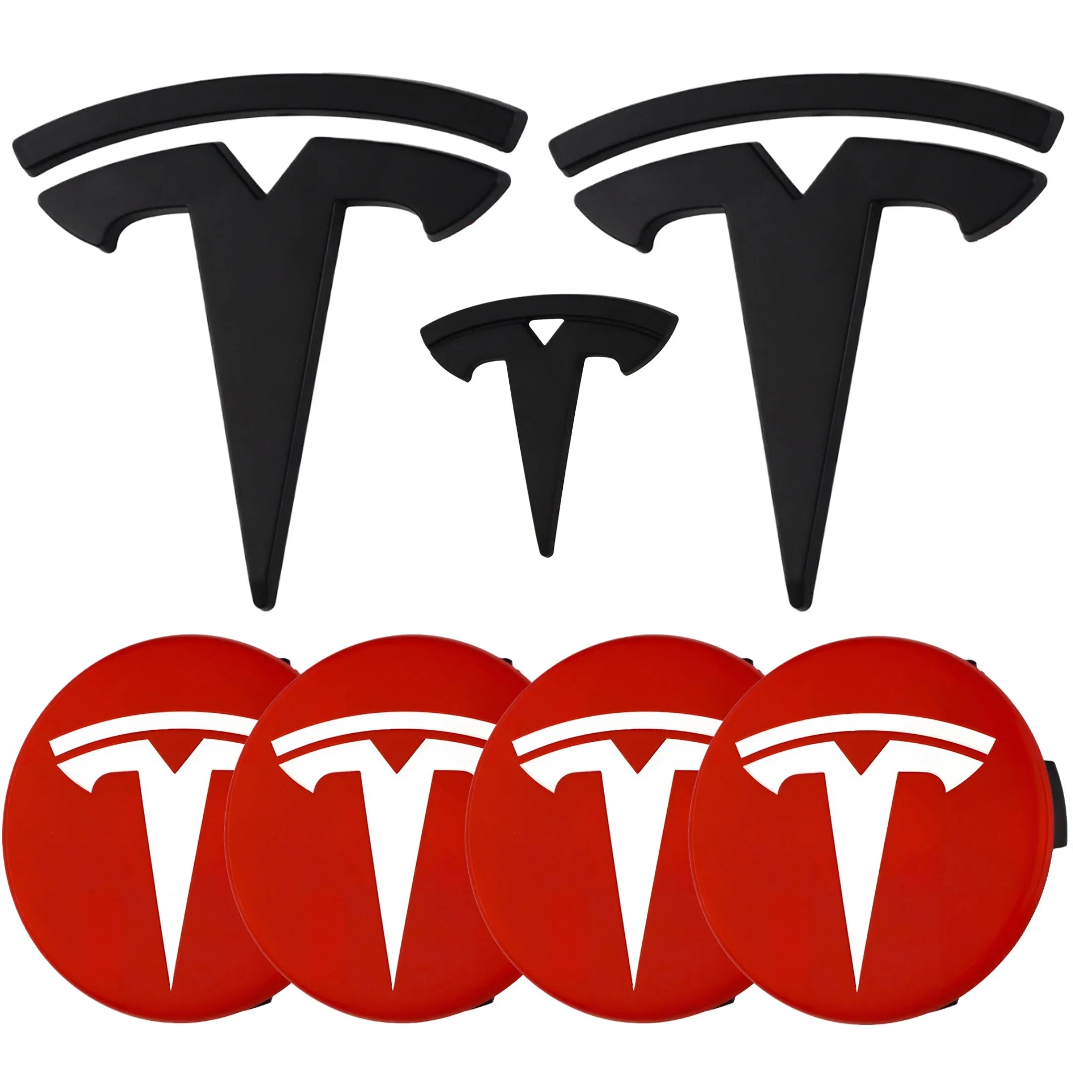 Tesla Emblem Overlay | Matte Black