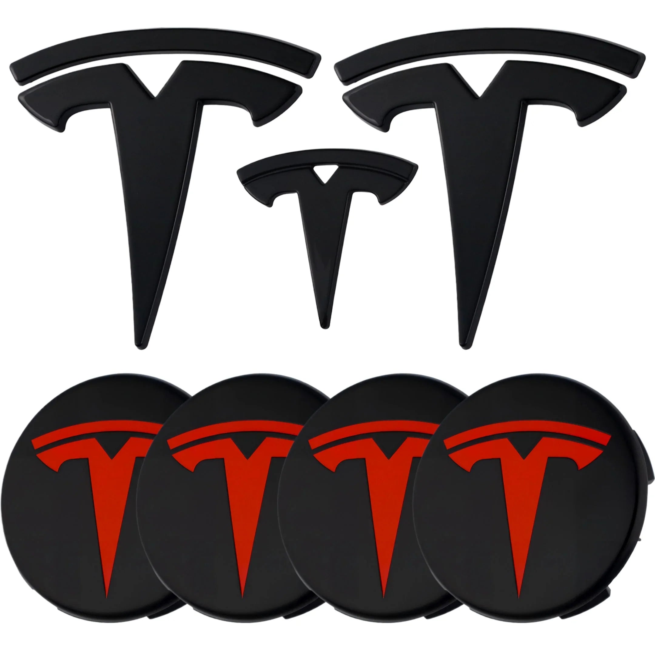 Tesla Emblem Overlay | Gloss Black