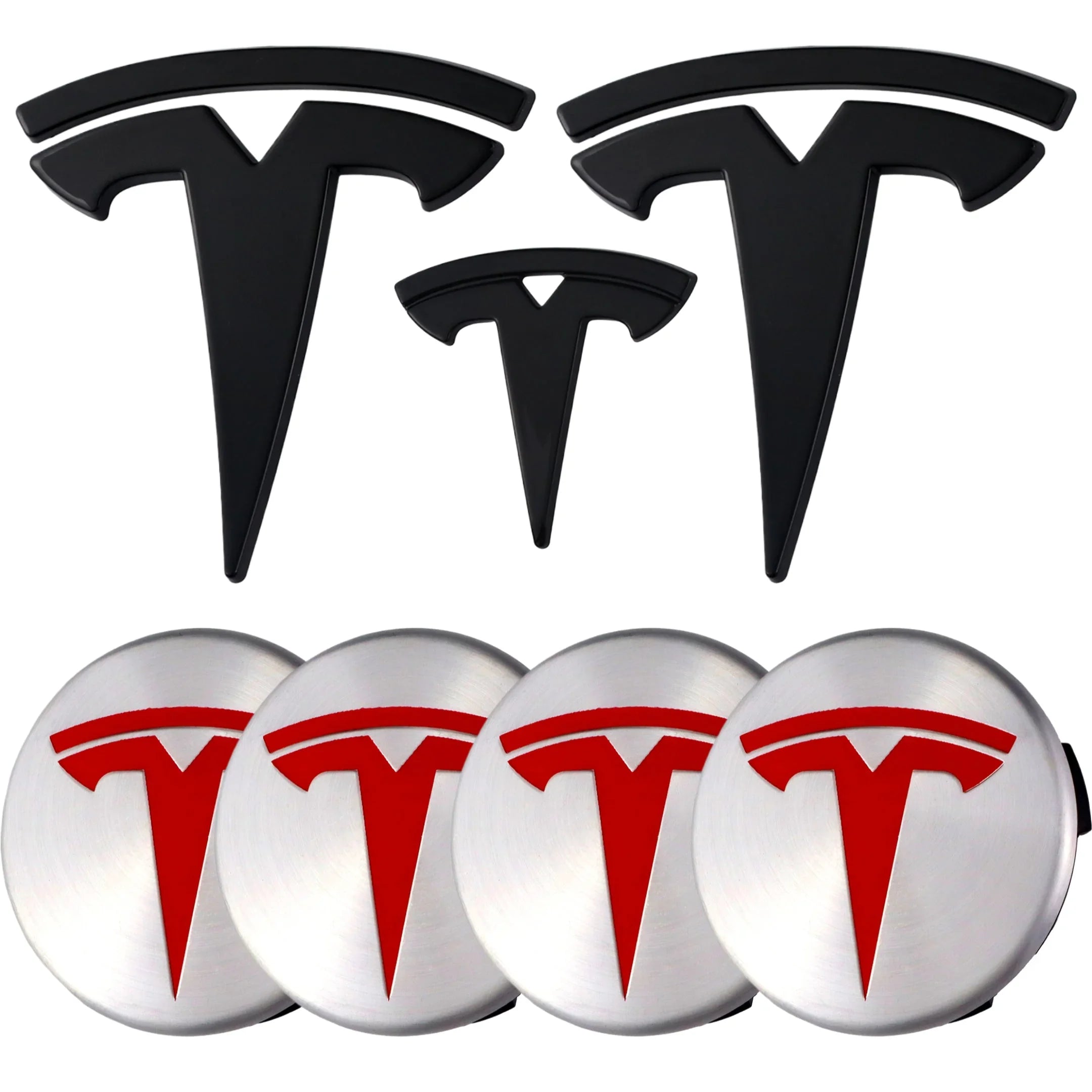 Tesla Emblem Overlay | Gloss Black