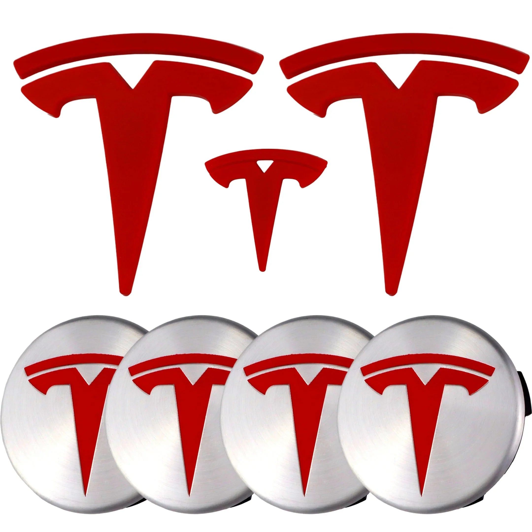 Tesla Emblem Overlay | Klassisches Rot