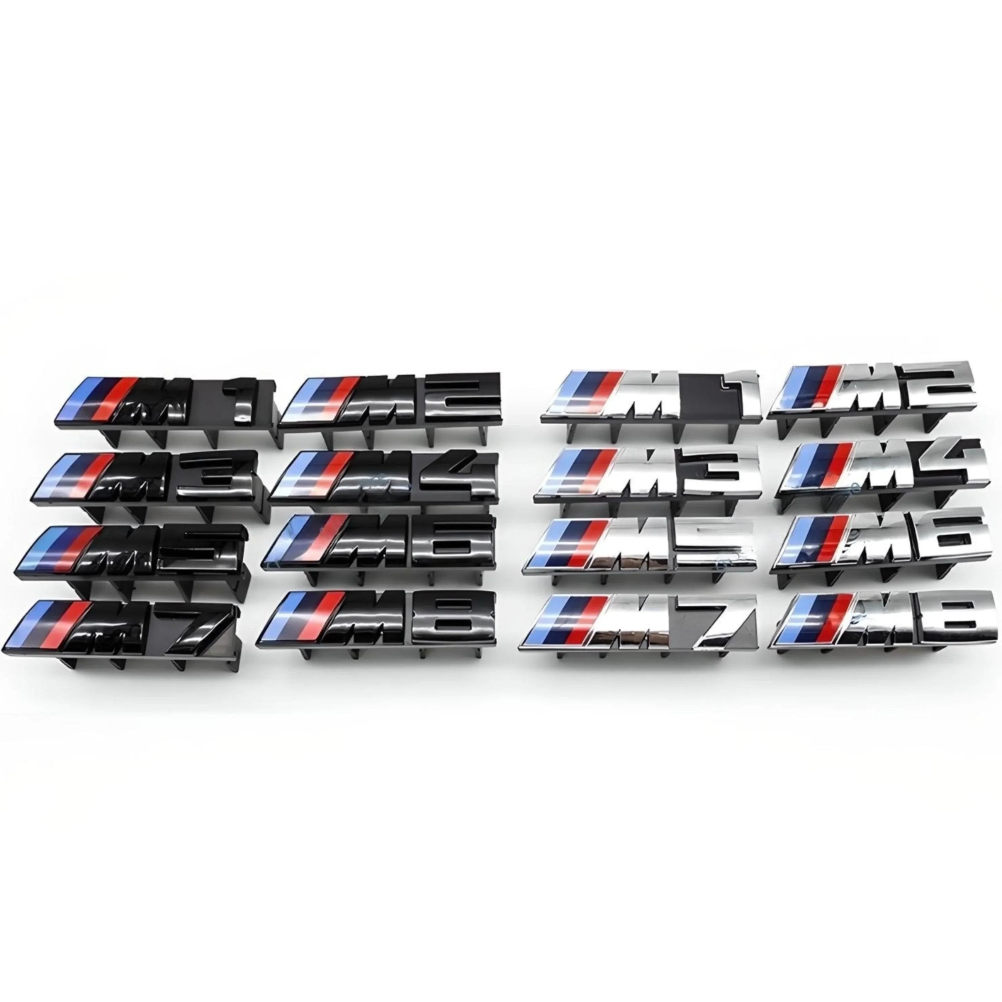 BMW M Emblem Badge Set – Black Finish – Compatible with BMW M Models – Exterior