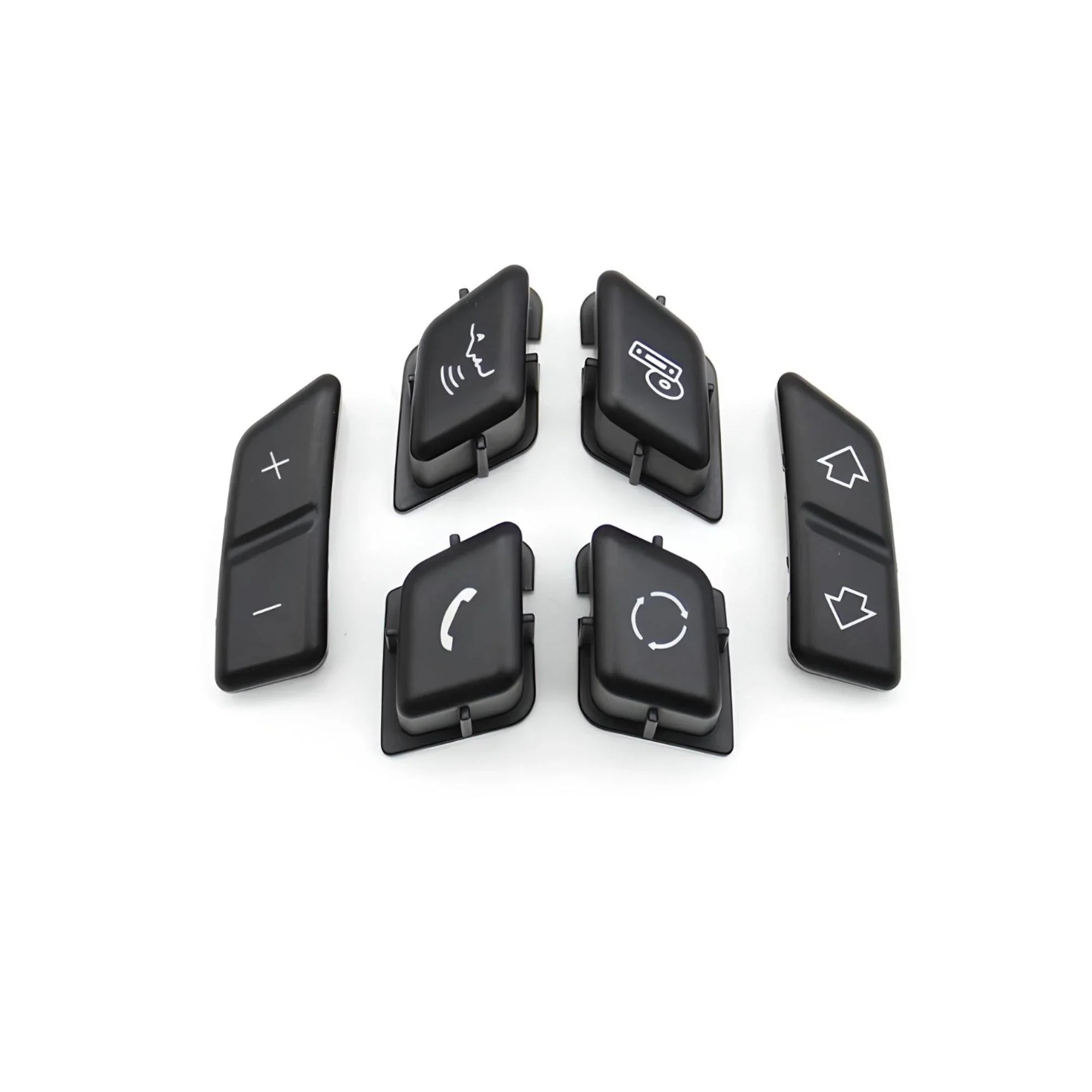 Steering wheel control buttons – Black – Compatible with Mercedes-Benz W204 C-Class – Interior