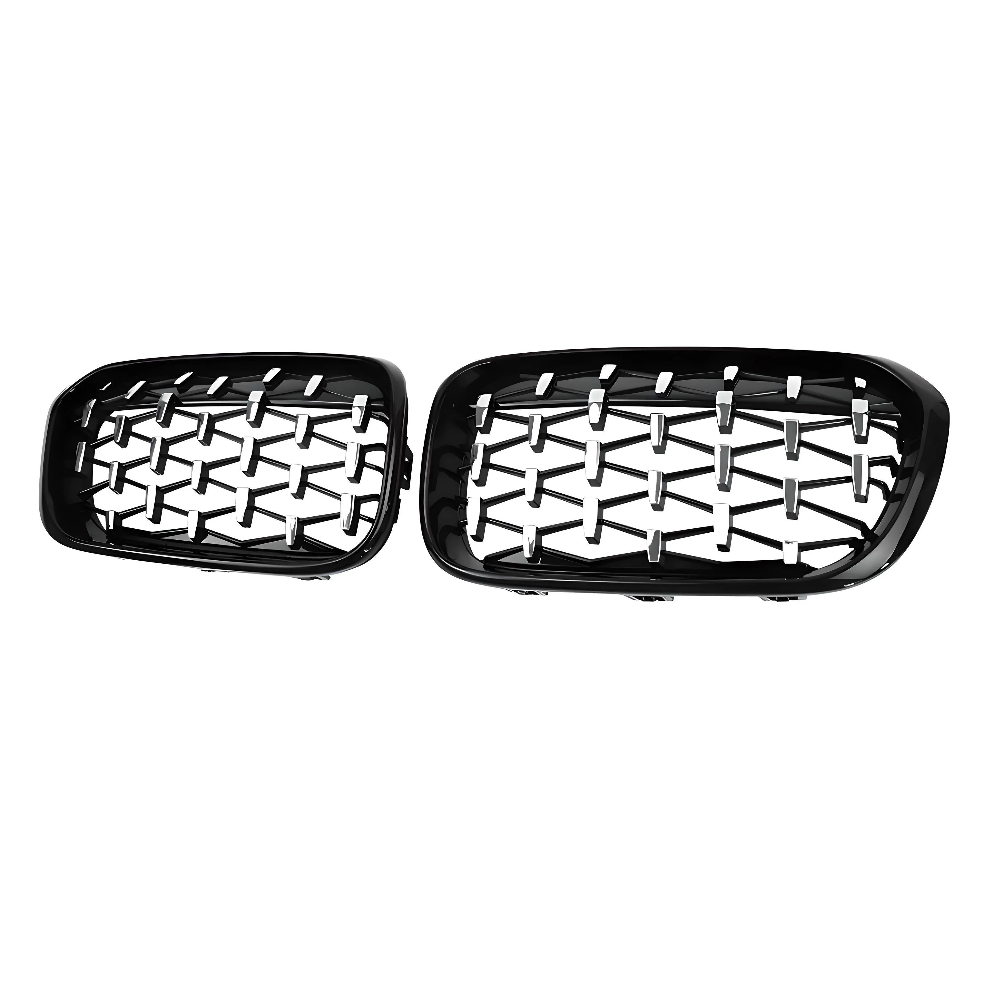 Diamond Front Grille – Black with Chrome Trim – Compatible with BMW 3 Series G20 – Front