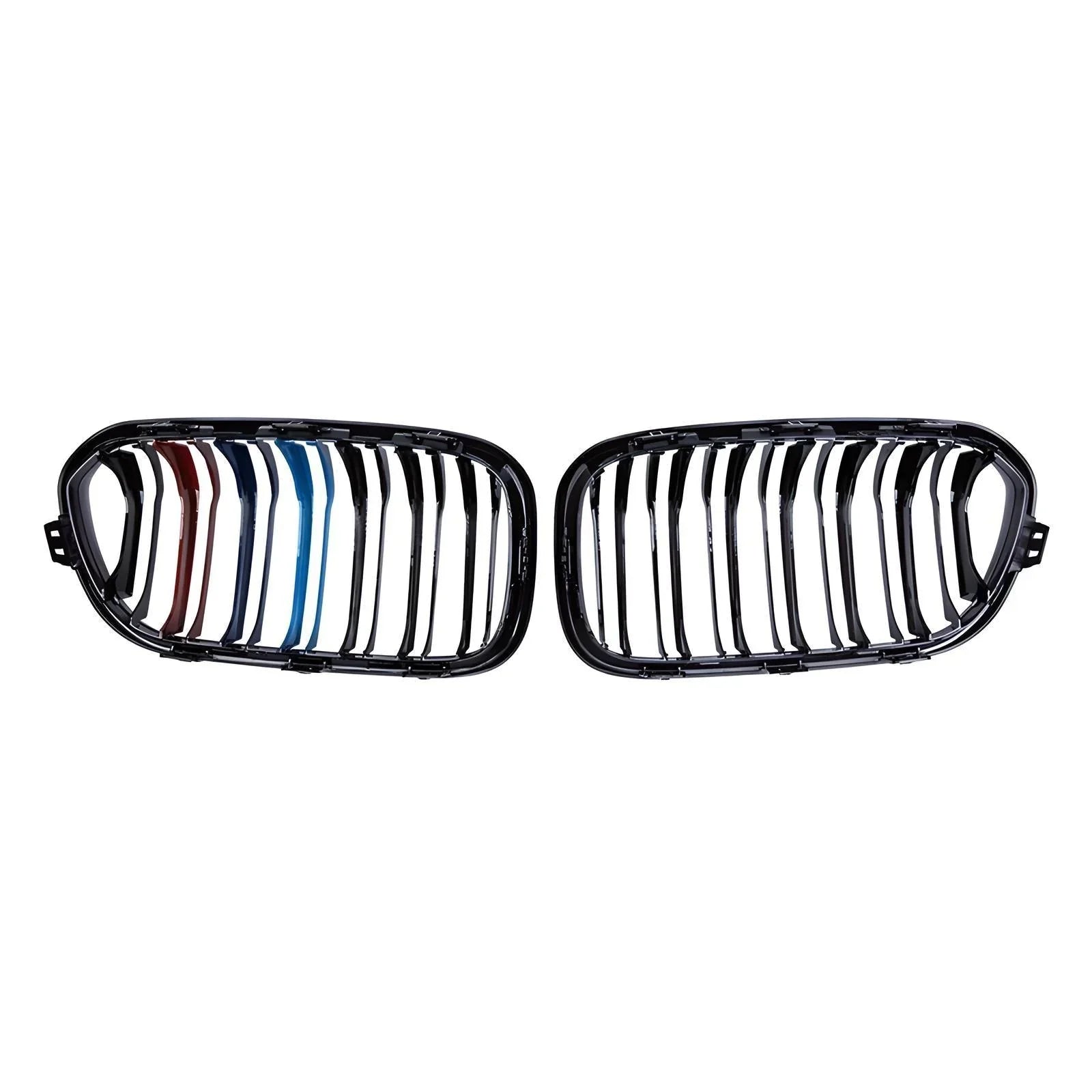 BMW Front Kidney Grille – Gloss Black with M Tricolor – Compatible with BMW F30 F31 – Front Exterior