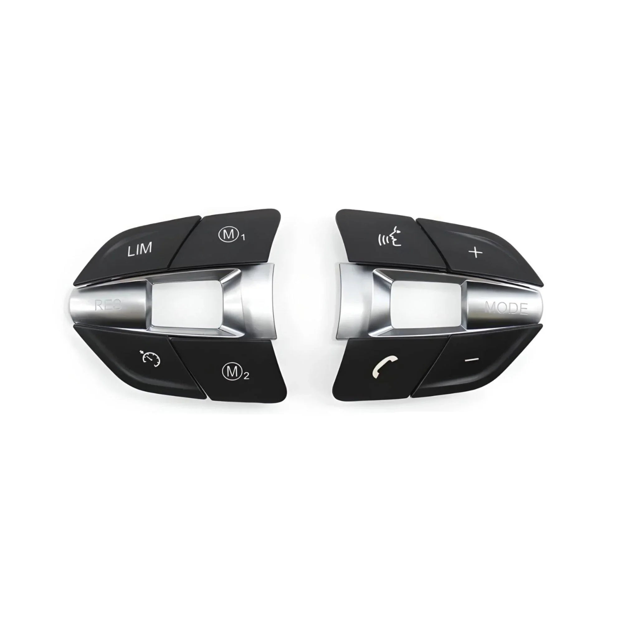 BMW M Sport Steering Wheel Control Buttons – Black/Silver – Compatible with BMW 3 Series G20 – Front