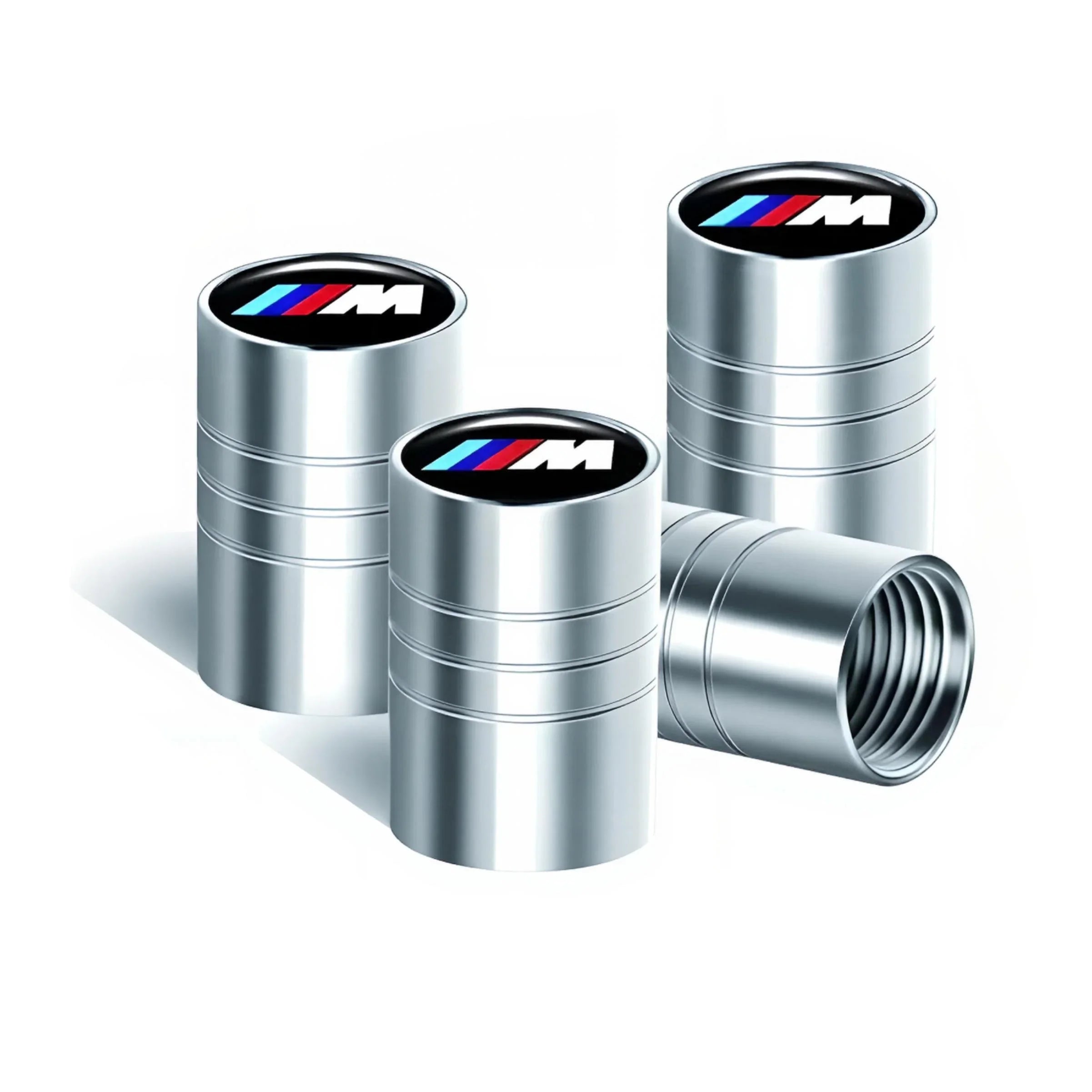 BMW M Tire Valve Caps – Silver – Compatible with BMW M Series – Exterior
