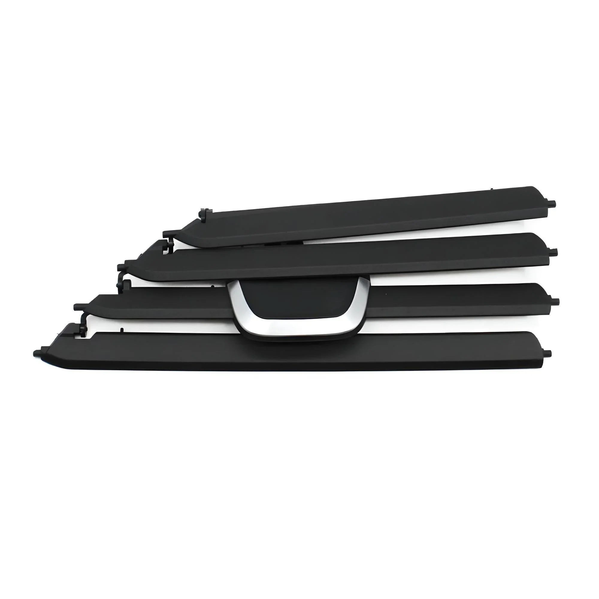 Car grille – Black with silver trim – Compatible with Audi A6 – Front exterior