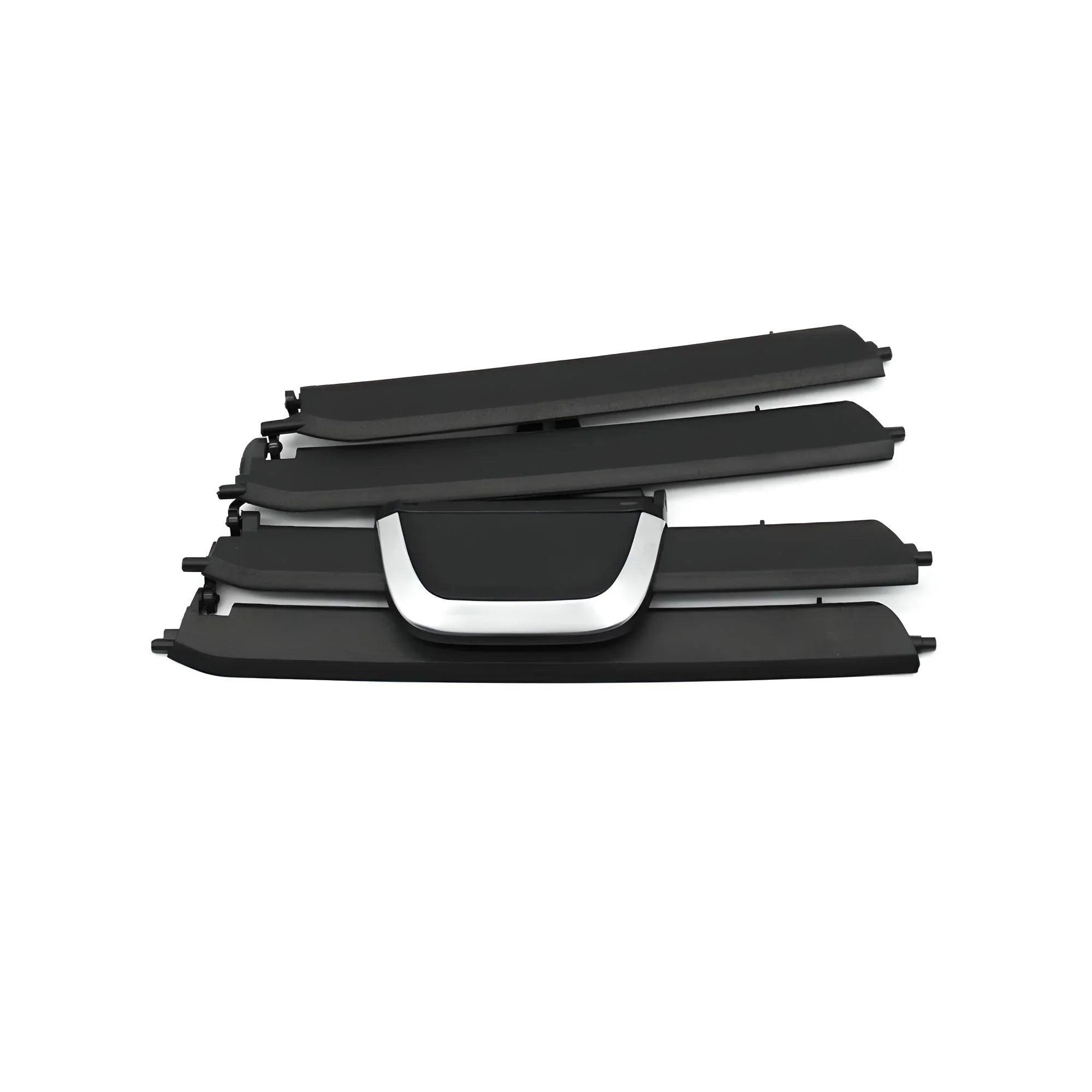 Side skirt panels black with silver trim Compatible with BMW 3 Series G20 Front