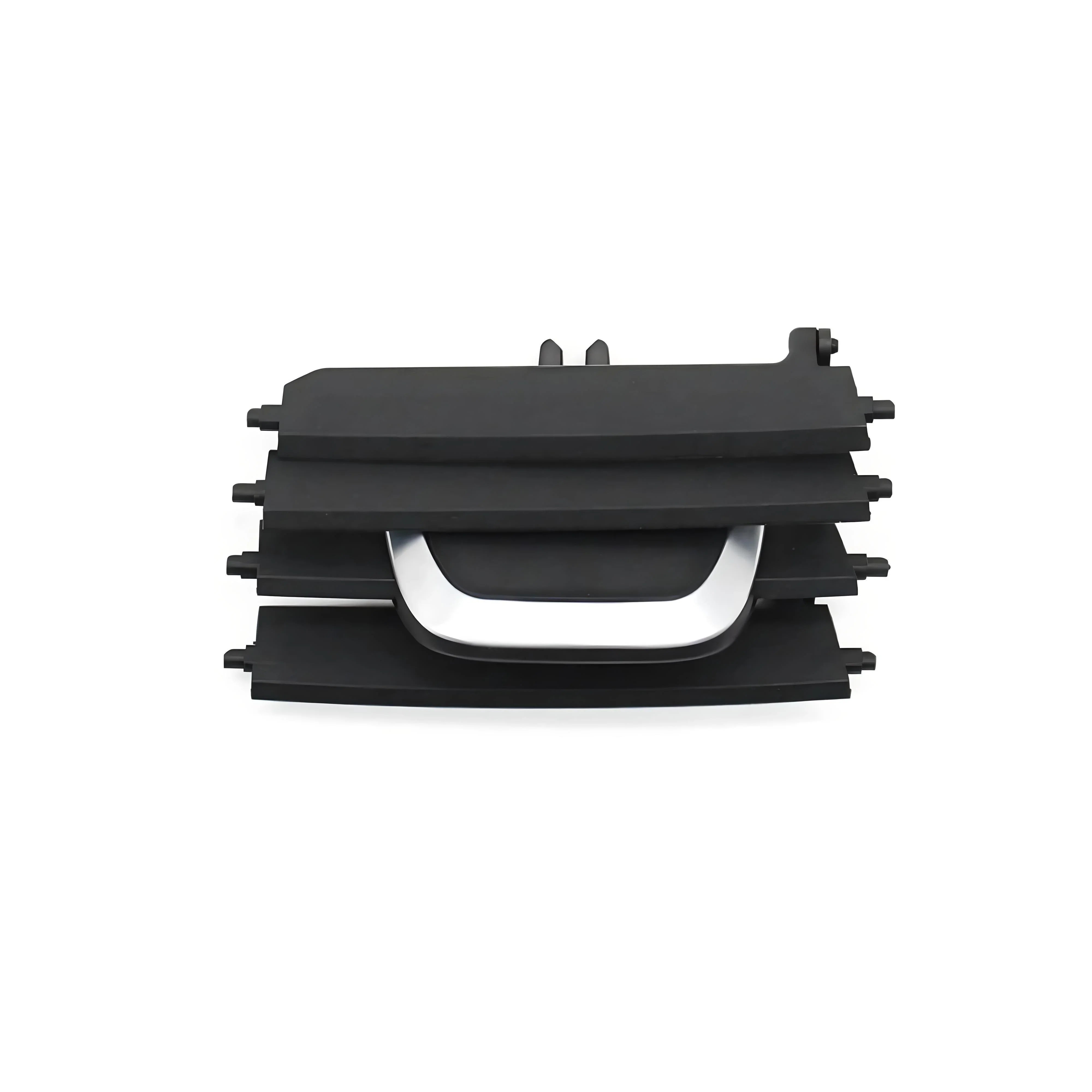 Car Front Bumper Grill Replacement – Black with Silver Trim – Compatible with BMW – Front